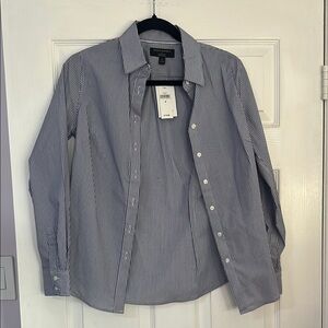 Banana Republic Striped Blue Shirt